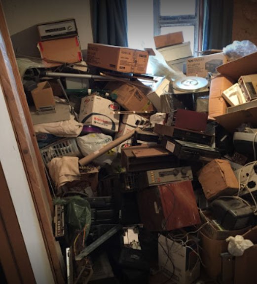 A bereavement house clearance underway at a Birmingham residence.