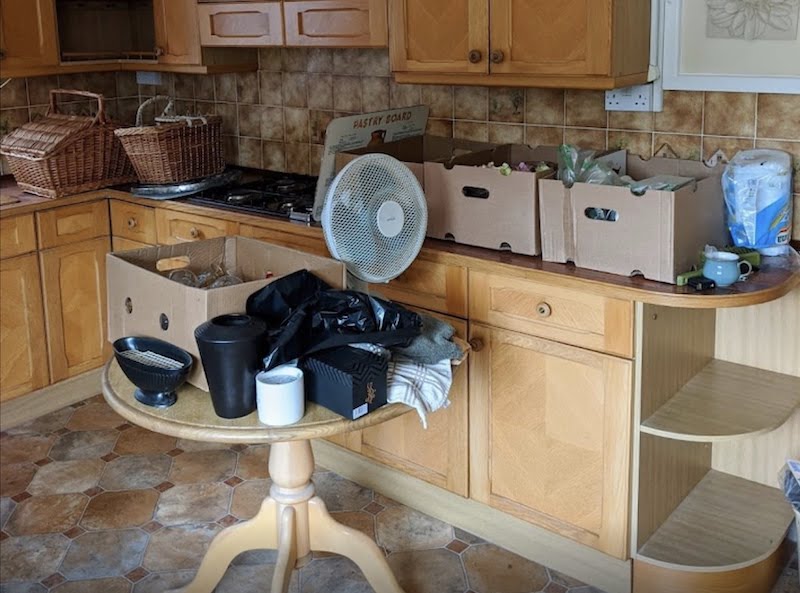A kitchen being emptied in Sutton Coldfield by house clearance experts Goldies